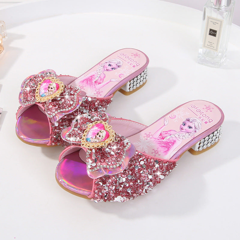 Ladies Glittering Slippers Mune Fashion