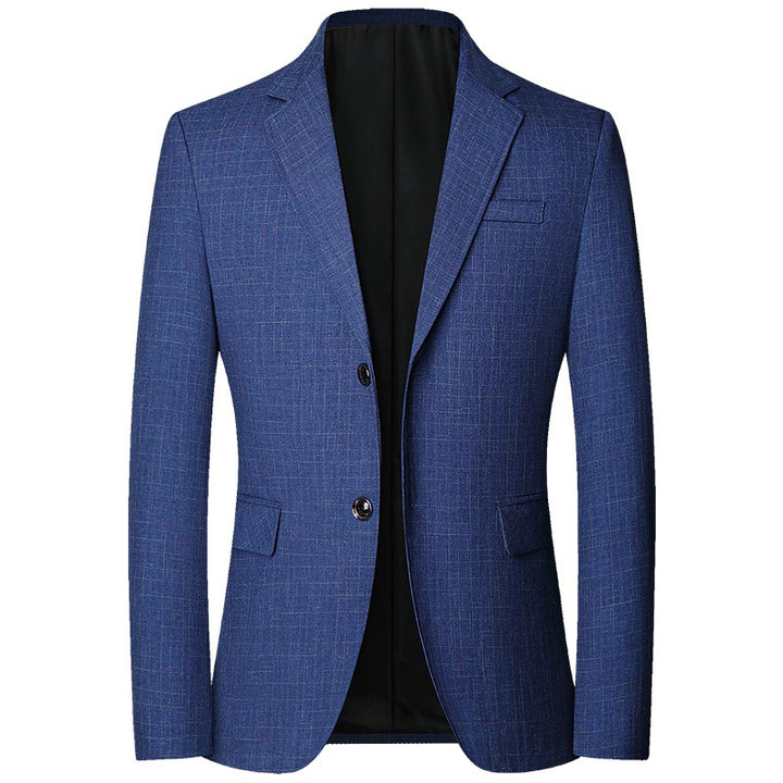 Men's Modern Slim-Fit Blazer with subtle check pattern made of lightweight blended fabric Mune Fashion Mune Fashion