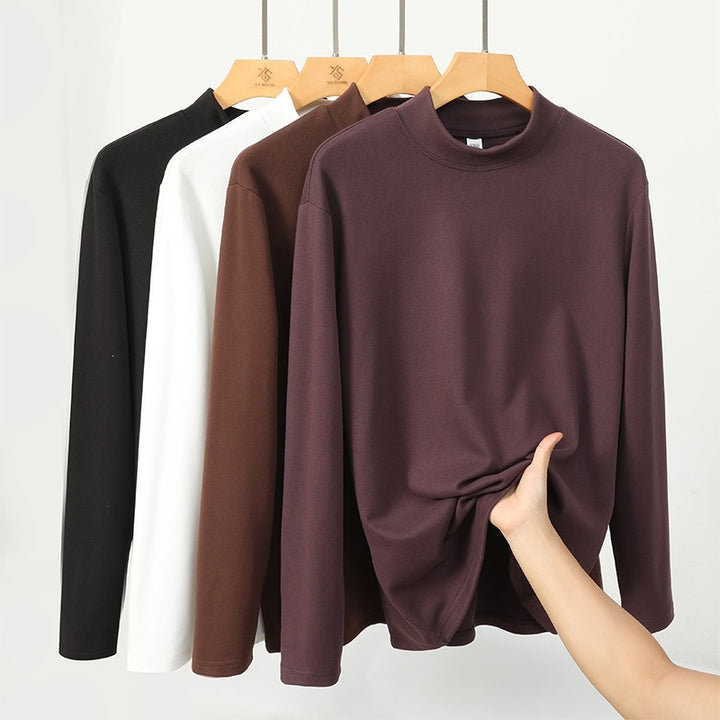 Women's Fashion Top with Stand Collar Mune Fashion