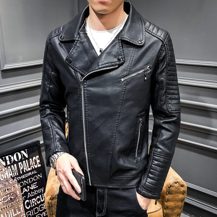 Men's Fashion Biker Jacket made of high-quality Faux Leather Mune Fashion