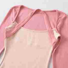 Women Fitted Layering Top with Integrated Bolero Sleeve and Neckholder Detail
