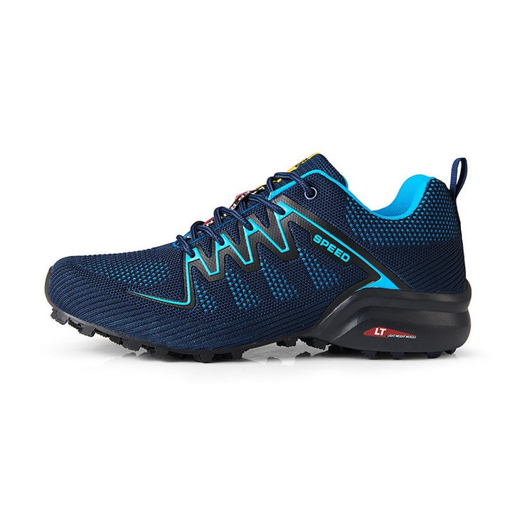 Men's Offroad Running Shoe with Breathable Knit Upper, Grippy Multiterrain Running Sole and Stable Heel Support Mune Fashion