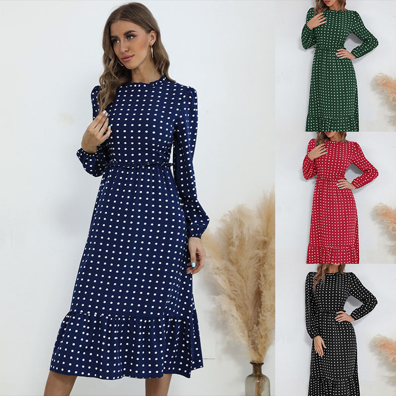 Women Playfully patterned maxi dress with ruffle details Mune Fashion