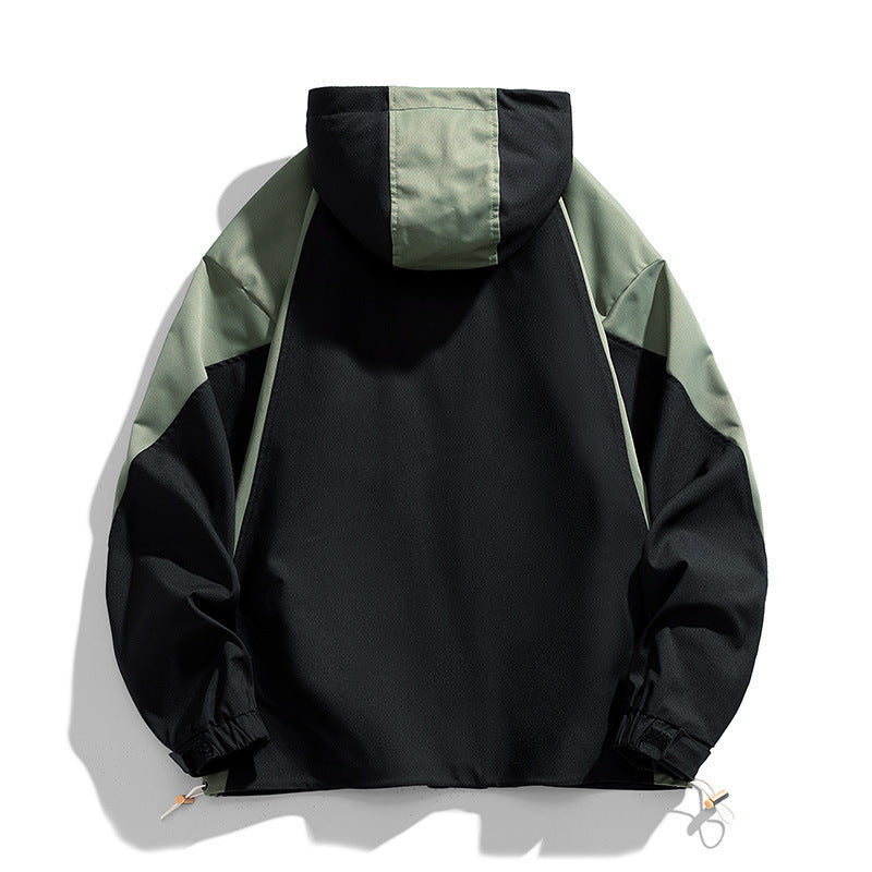 Unisex Hooded Field Jacket with Utility Chest Pocket, D-Ring and Drawstring Mune Fashion