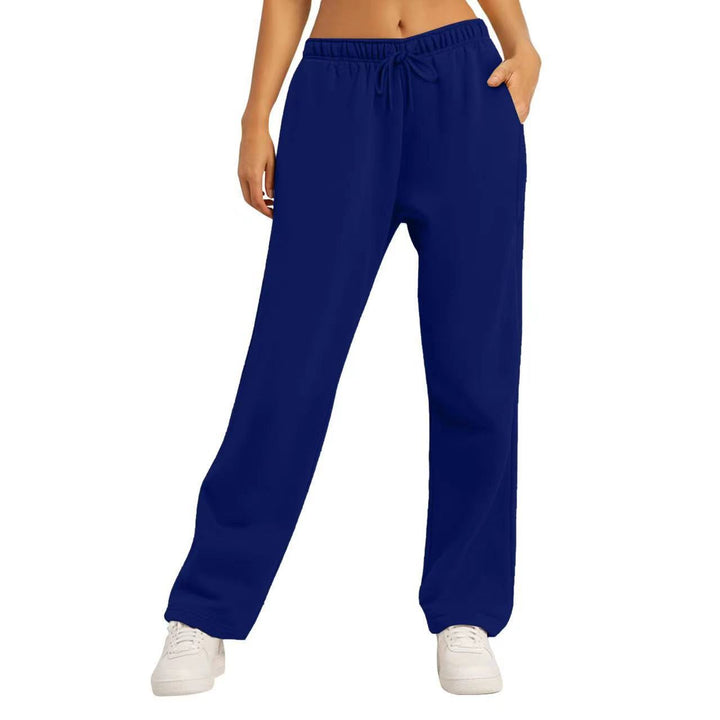 Ladies nan extra-soft Relax pants with high comfort waistband drawstring and straight leg Mune Fashion
