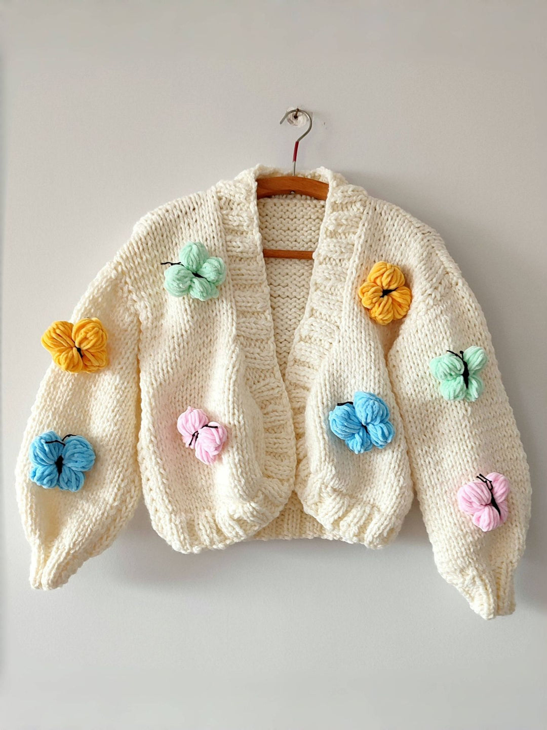 Women's Fashion Cardigan with Floral Decor