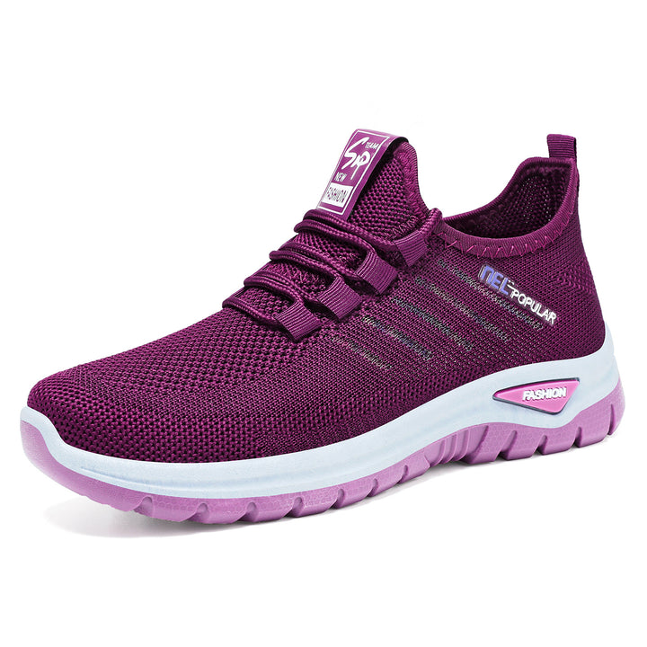 Women's nan ultra-light knit sports sneakers with elastic entry, shock-absorbing platform midsole, and grippy profile outsole Mune Fashion