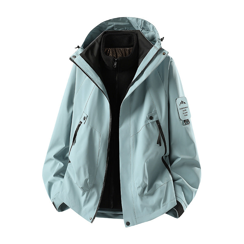 Men's Two-in-One Weather Protection Jacket with Removable Padded Vest and Adjustable Hood Mune Fashion