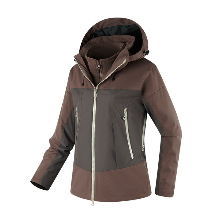 Women's Weatherproof Urban Trekking Jacket with Thermal Fleece Lining and Welded Zippers Mune Fashion