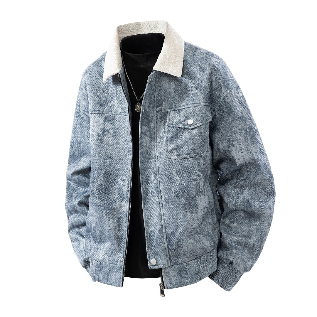 Men's faux leather jacket with quilted details Mune Fashion