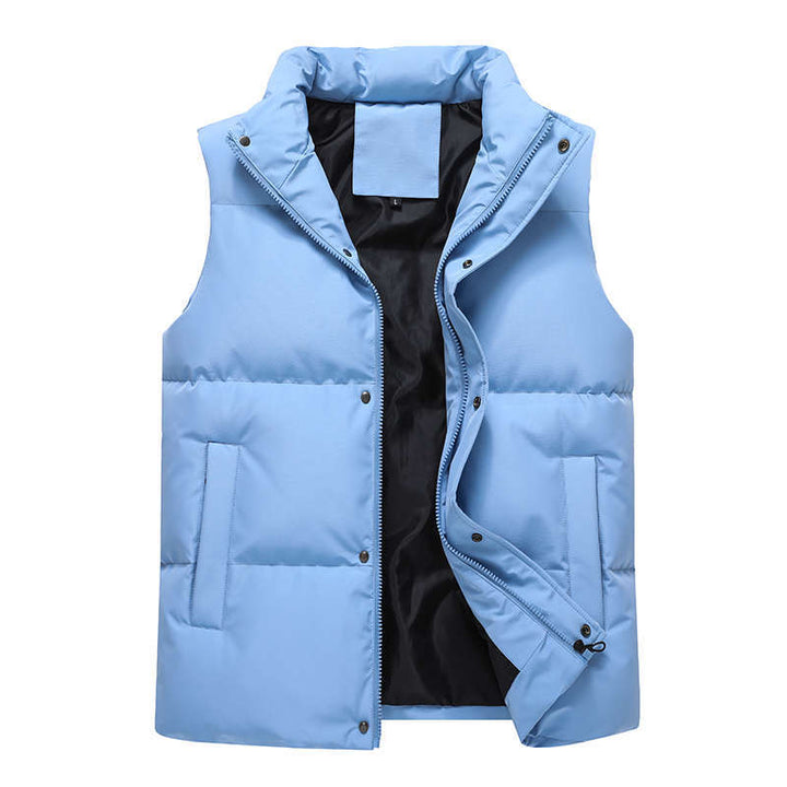 Men's quilted thermo vest with stand-up collar, windproof outer layer and zip pockets Mune Fashion