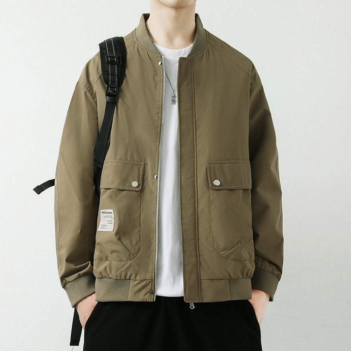 Men's Modern Utility Jacket with Stand-up Collar Mune Fashion