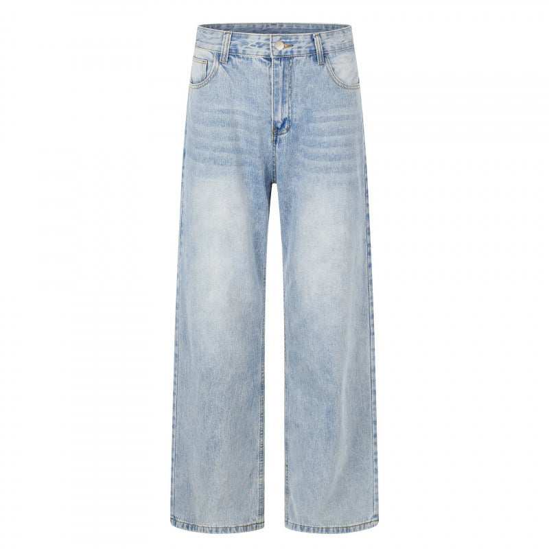 Women High-waisted wide jeans with wide leg, vintage wash and classic pocket design Mune Fashion