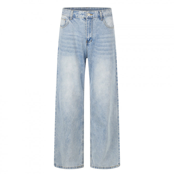 Women High-waisted wide jeans with wide leg, vintage wash and classic pocket design Mune Fashion