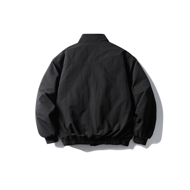 Unisex Boxy-padded Short Jacket with Funnel Collar and Flap Pockets Mune Fashion
