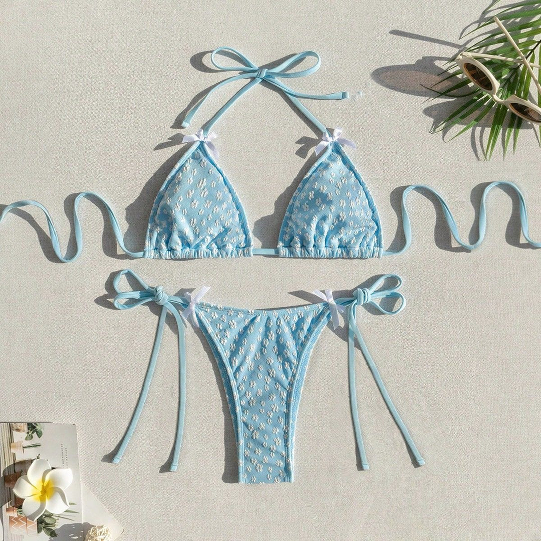 Women's Triangle Bikini with Delicate Ties Mune Fashion