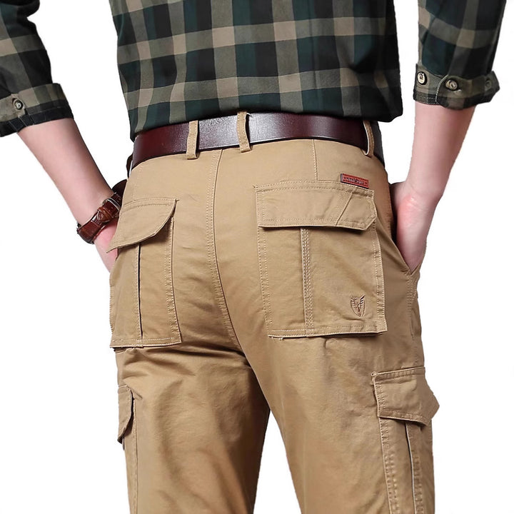 Men's cargo pants with multiple flap pockets and sturdy cotton blend Mune Fashion