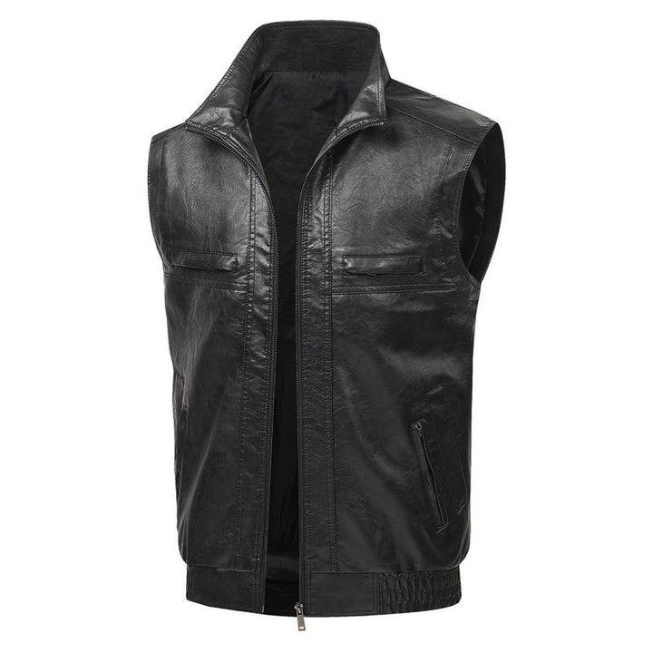 Men Stylish Leather Vest Mune Fashion