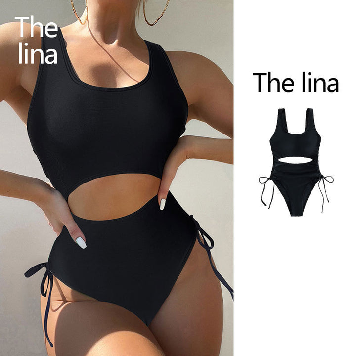 Women's one-piece swimsuit with fashionable cut-out and adjustable straps Mune Fashion