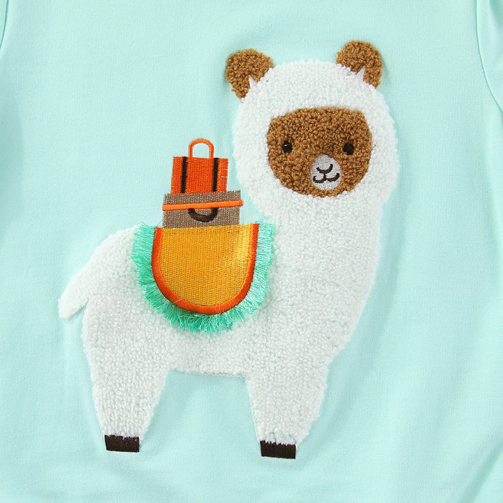 Girl's sweatshirt with playful llama motif Mune Fashion