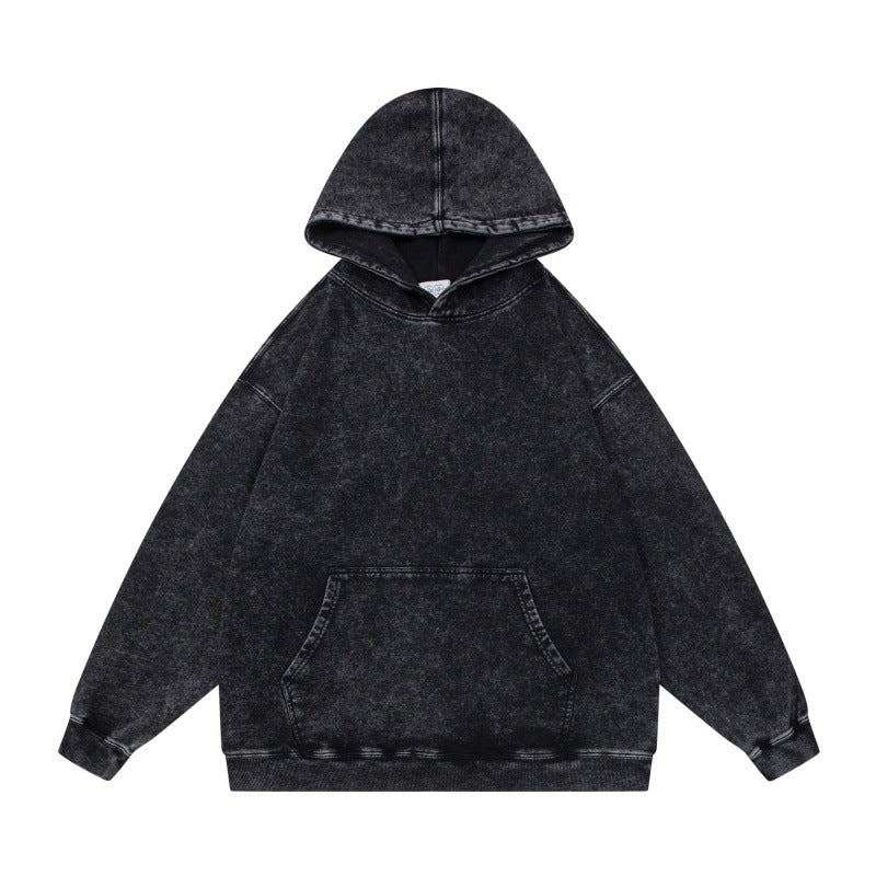 Unisex Oversize Hoodie in Acid Wash with Kangaroo Pocket and Raglan Sleeves Mune Fashion
