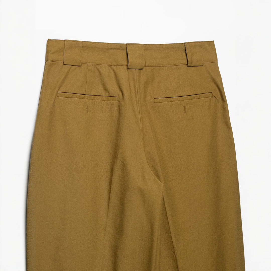 Women high-waisted wide pleated trousers with straight leg and side pockets Mune Fashion