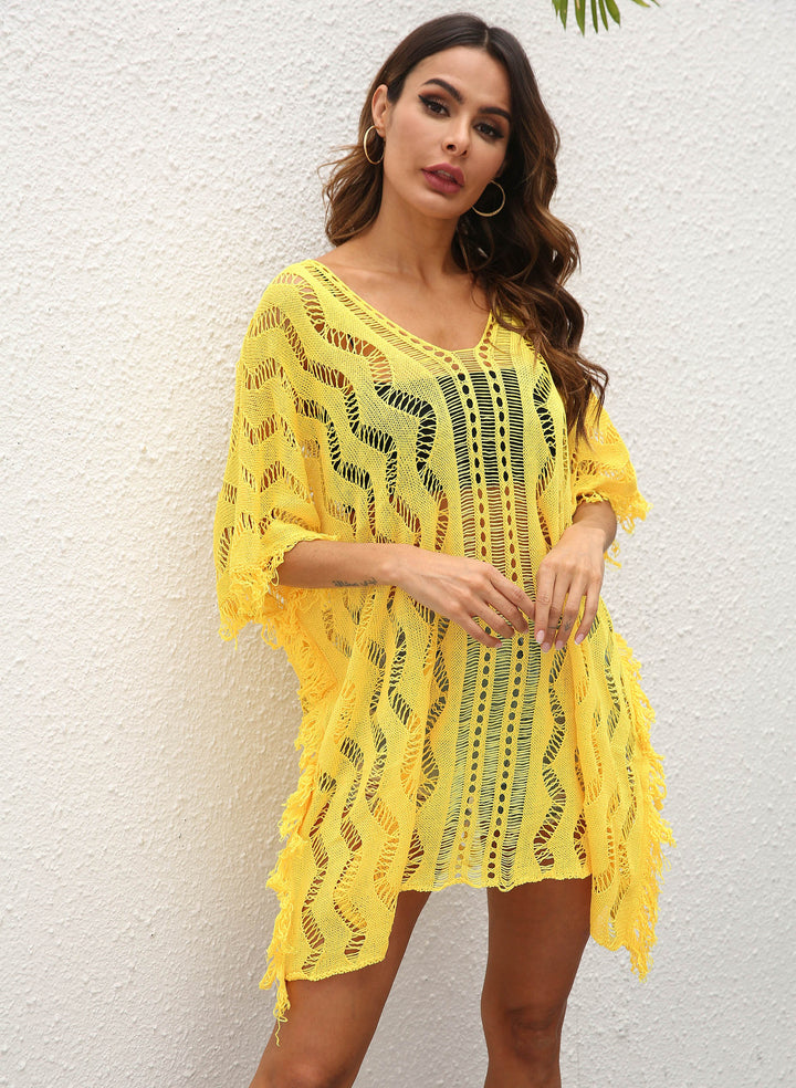 Women's Casual Crochet Beach Cover-Up Mune Fashion