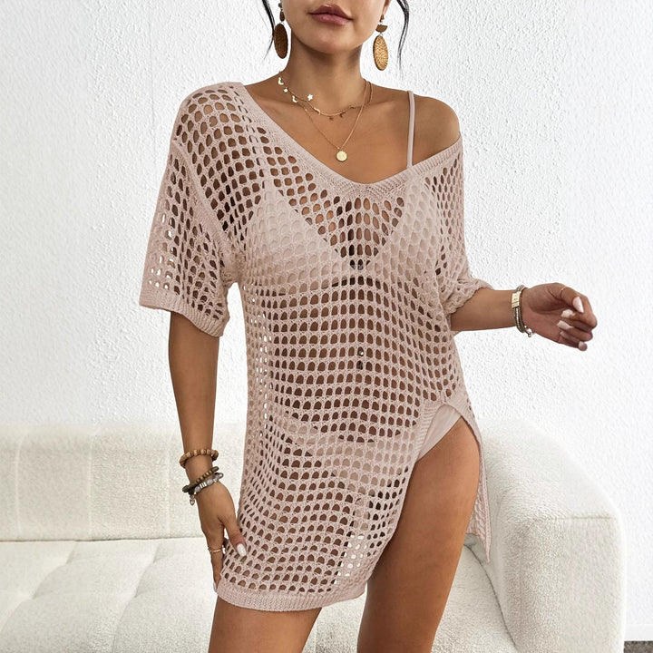 Women Net Beach Cover-Up Mune Fashion