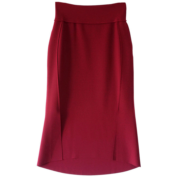 Women's high-waisted mid skirt with a slim A-line silhouette Mune Fashion