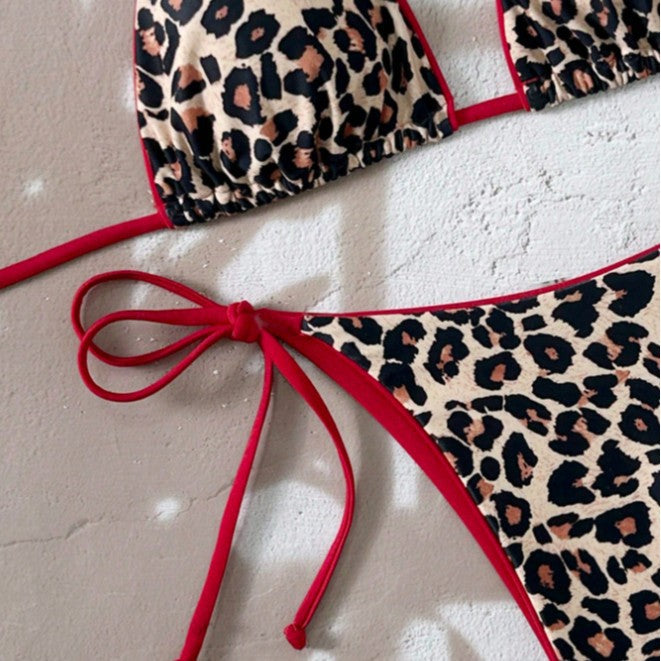 Women's triangle bikini with exciting leopard pattern Mune Fashion
