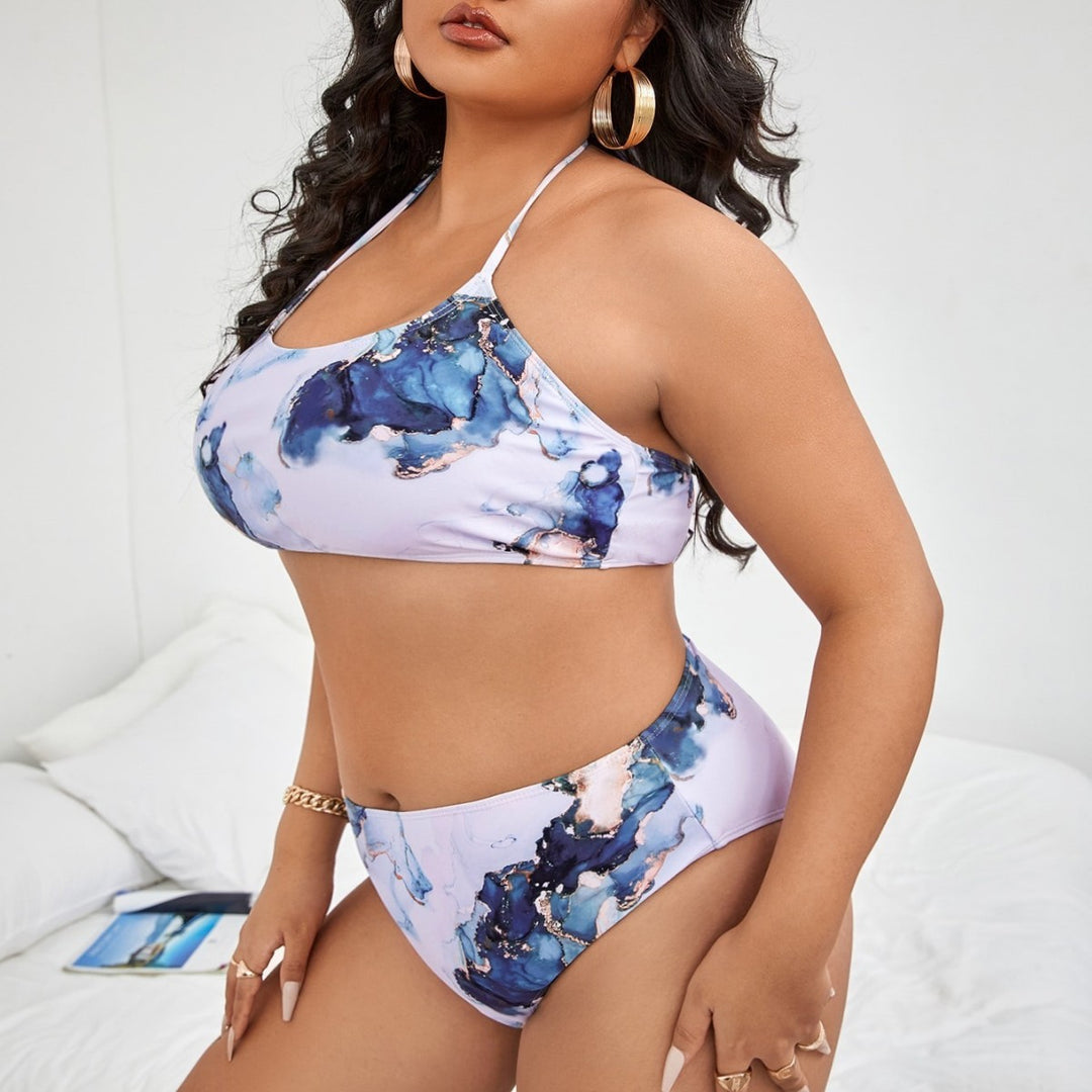 Women Bikini Set with floral print and comfortable high waistband Mune Fashion