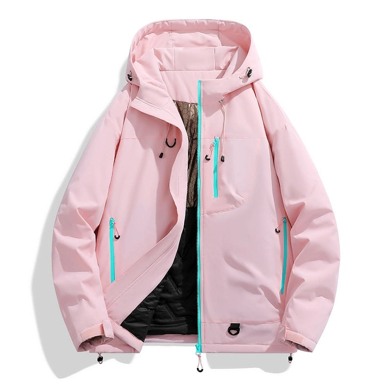 Women's Waterproof Insulated Softshell Thermo Jacket with Hood and Multifunctional Pockets Mune Fashion