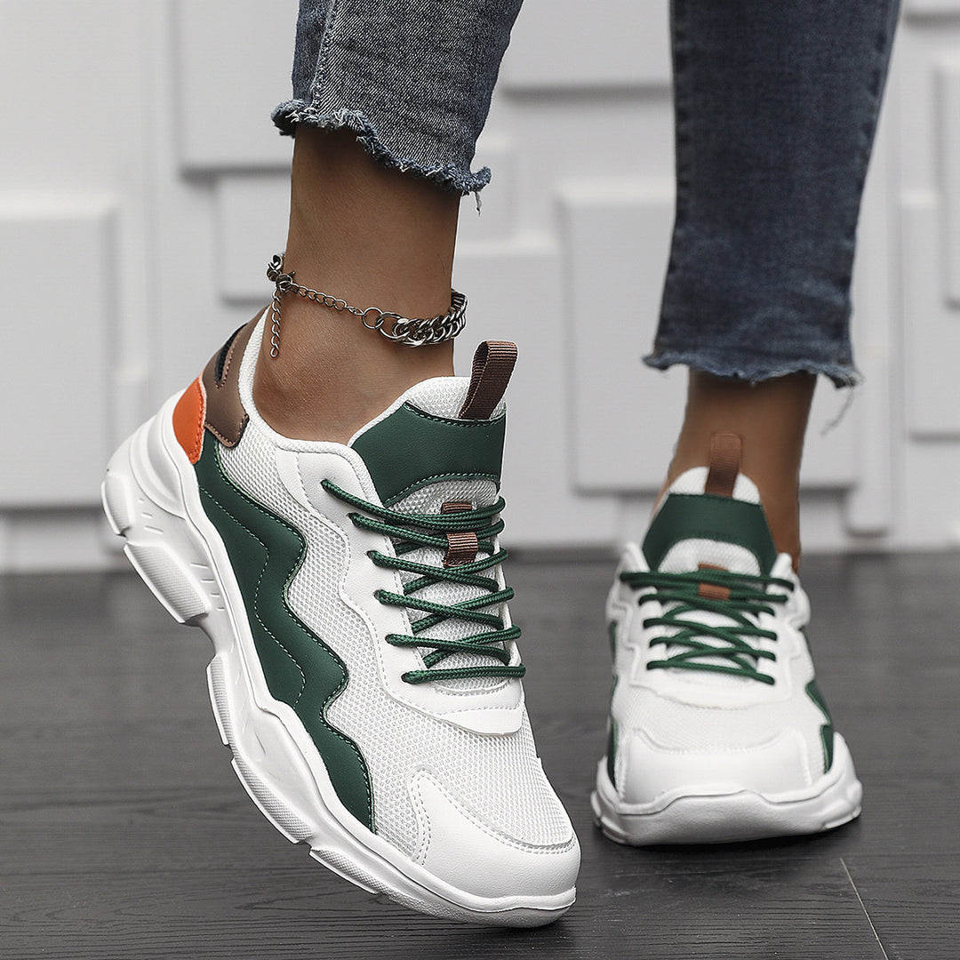 Unisex nan Platform Sneaker with breathable mesh upper material, padded heel cap and profiled rubber sole Mune Fashion