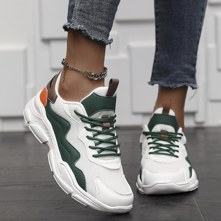 Unisex nan Platform Sneaker with breathable mesh upper material, padded heel cap and profiled rubber sole Mune Fashion