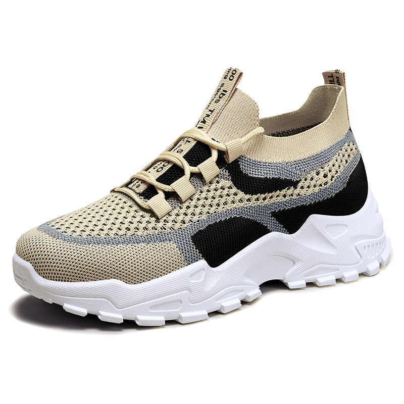 Men's knitted sock sneakers with elastic slip-on design and profiled trail platform Mune Fashion
