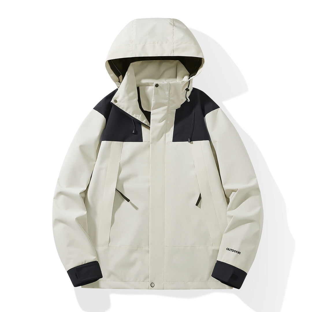 Men's Weatherproof Shell Parka with Adjustable Hood and Concealed Zippers Mune Fashion