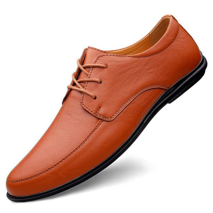 Men's Elegant Genuine Leather Lace-Up Shoes Mune Fashion