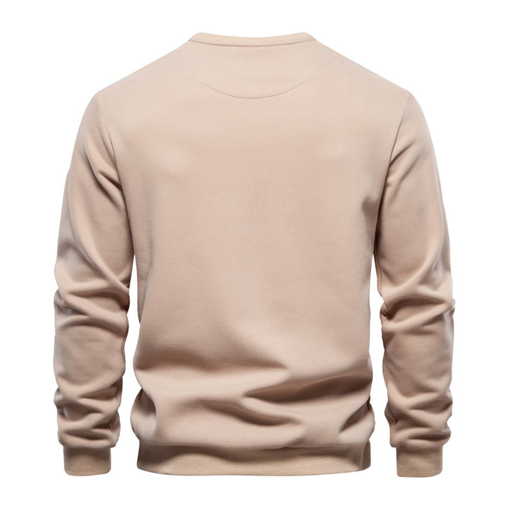 Men's nano sweatshirt with round neck, patch chest pocket with horizontal zipper and ribbed hem Mune Fashion