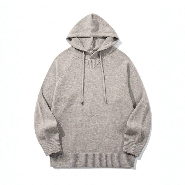 Unisex Oversize Knit Hoodie with Raglan Sleeves and Ribbed Cuffs Mune Fashion