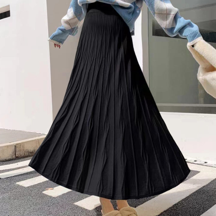 Ladies Elegant, pleated Maxi Skirt Mune Fashion