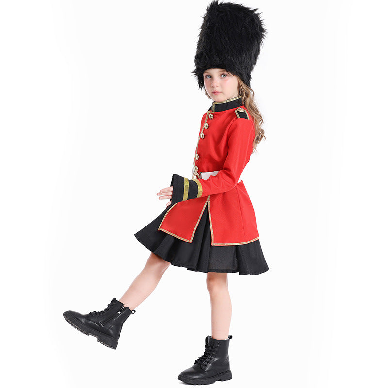 Girls costume as royal guard with detailed jacket and hat Mune Fashion