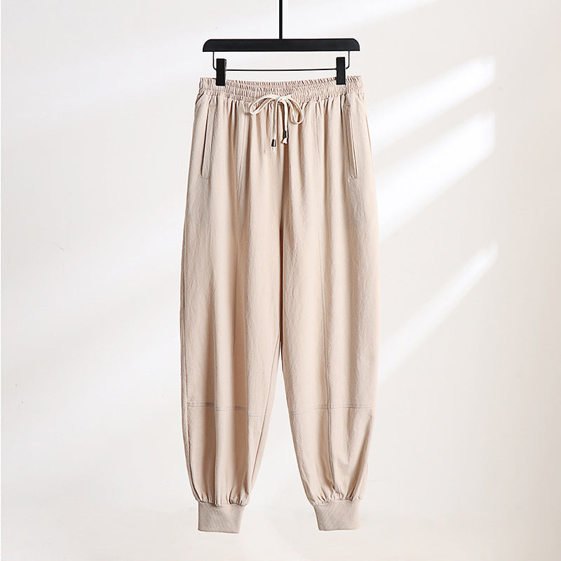 Men's Lightweight Cotton Jogging Pants with Drawstring, Elastic Cuff and Practical Pockets Mune Fashion