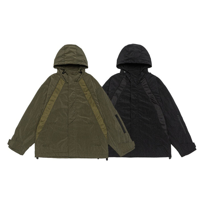 Unisex Oversize Utility Parka with Hood, Mesh Inserts and Concealed Front Flap Mune Fashion
