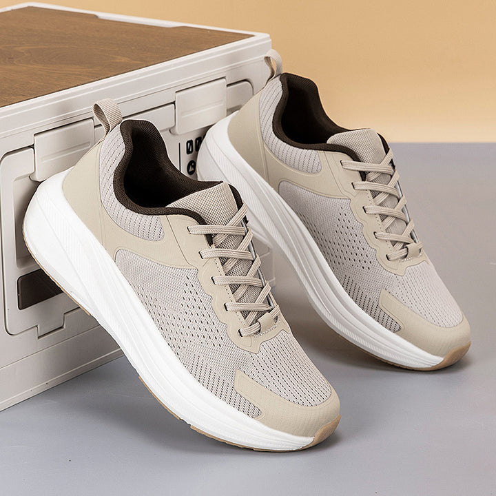 Unisex knitted comfort walking sneakers with ergonomic wave midsole and reinforced toe cap Mune Fashion
