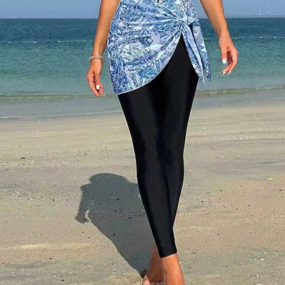 Ladies' sporty surf suit with asymmetric cut and wrap detail Mune Fashion