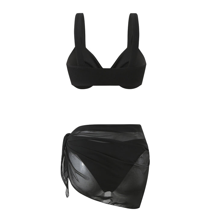 Women’s Bikini Set with Elegant Wrap Skirt Mune Fashion