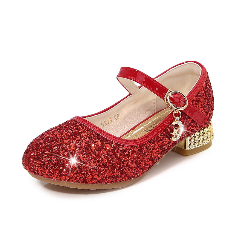 Girls Glittering Mary Jane Ballerinas with Decorative Bow and Pearl Decoration Mune Fashion