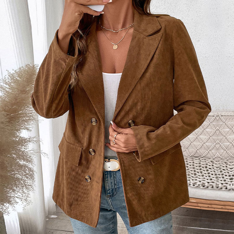 Ladies Elegant Cord Blazer Mune Fashion