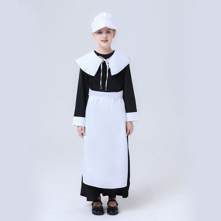 Girl nostalgic maid costume Mune Fashion