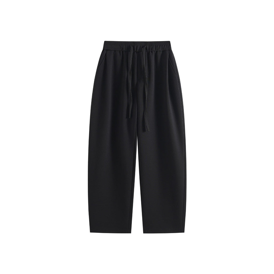 Women's Loose Jogging Pants made of Cotton Blend with Elastic Drawstring Waistband Mune Fashion
